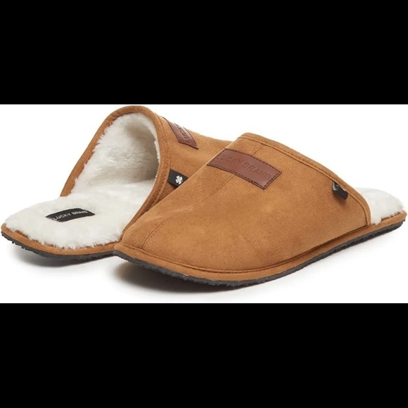 Lucky Brand Other - Lucky Brand Boys Micro Suede Scuff Slippers Size 1